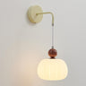 Bedroom Cream Yellow Pumpkin Pendant Wall Sconce Image - 3