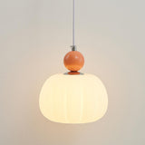 Bedroom Cream Yellow Pumpkin Pendant Wall Sconce Image - 7