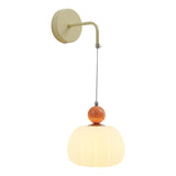 Bedroom Cream Yellow Pumpkin Pendant Wall Sconce Image - 8