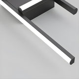 Bedroom Cross Black Linear Semi-Flush Mount Lamp 4-Lamp Image - 8