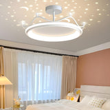 Bedroom Crystal Crown Semi-Flush Mount Ceiling Light Image - 1