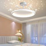 Bedroom Crystal Crown Semi-Flush Mount Ceiling Light Image - 4