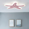 Bedroom Cute Blue Starfish Small LED Flush Mount Light Image - 4