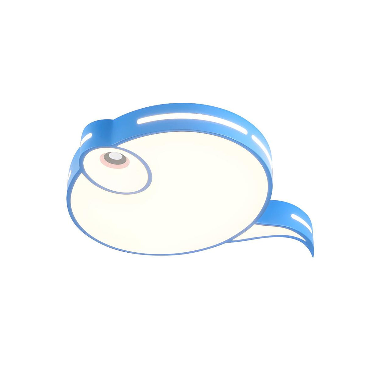 Bedroom Cute Blue Tadpole Small LED Flush Mount Light Image - 2