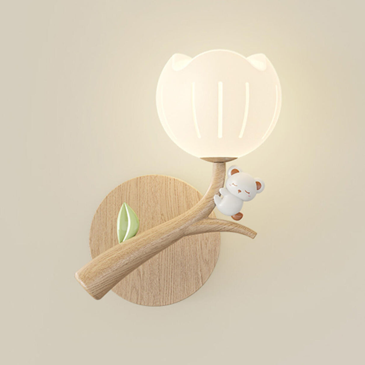 Bedroom Cute White Apple-Shaped Metal Wall Sconce Image - 10