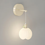 Bedroom Cute White Apple-Shaped Metal Wall Sconce Image - 11