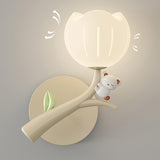 Bedroom Cute White Apple-Shaped Metal Wall Sconce Image - 13