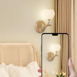 Bedroom Cute White Apple-Shaped Metal Wall Sconce Image - 15