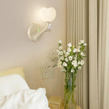 Bedroom Cute White Apple-Shaped Metal Wall Sconce Image - 8