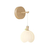 Bedroom Cute White Apple-Shaped Metal Wall Sconce Image - 9