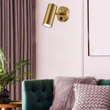 Bedroom Cylinder Adjustable Metal LED Wall Light Image - 5