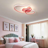 Bedroom Double Loving Heart LED Semi-Flush Mount Light Image - 1