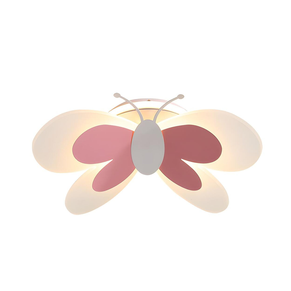 Bedroom Dreamy Pink Butterfly LED Flush Mount Light Image - 3