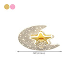 Bedroom Dreamy Star Moon LED Flush Mount Ceiling Light #size