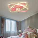 Bedroom Dreamy Star Moon LED Flush Mount Ceiling Light Image - 5