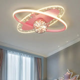 Bedroom Dreamy Star Moon LED Flush Mount Ceiling Light Image - 6