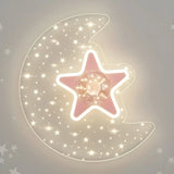 Bedroom Dreamy Star Moon LED Flush Mount Ceiling Light Image - 8