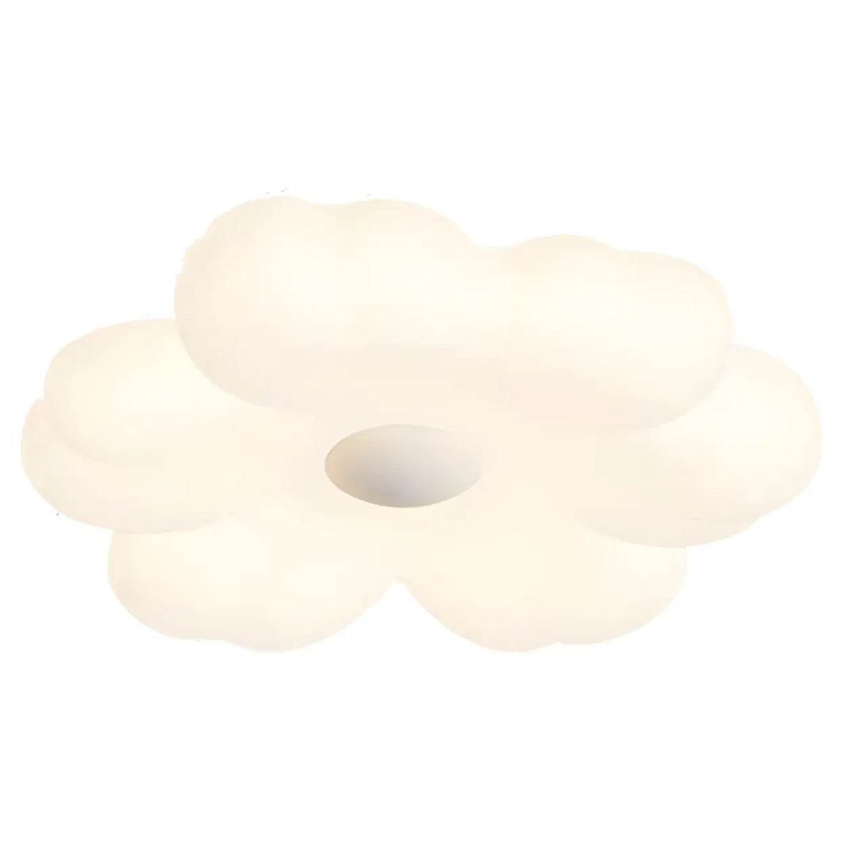 Bedroom Dreamy White Flower LED Flush Mount Light Image - 5