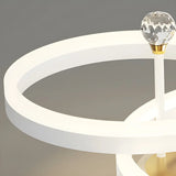 Bedroom Dual Circular Semi-Flush Mount Ceiling Light Image - 10