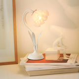 Bedroom Elegant Green Tulip Flower Glass Table Lamp Image - 17