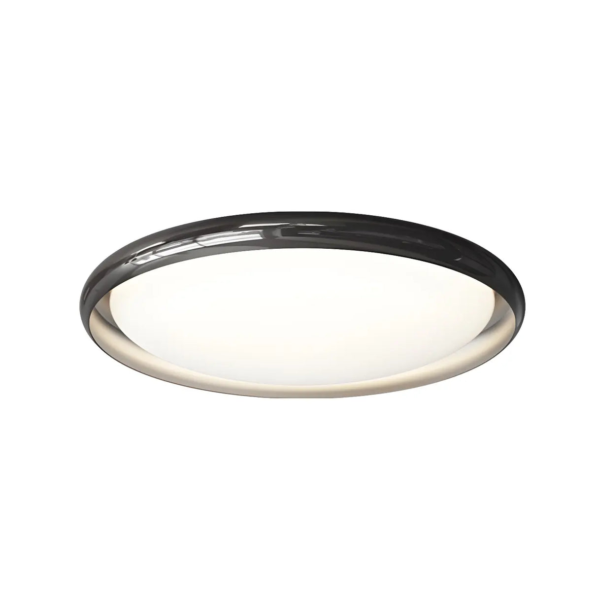 Bedroom Fashion Black Round Flush Mount Ceiling Light Image - 5