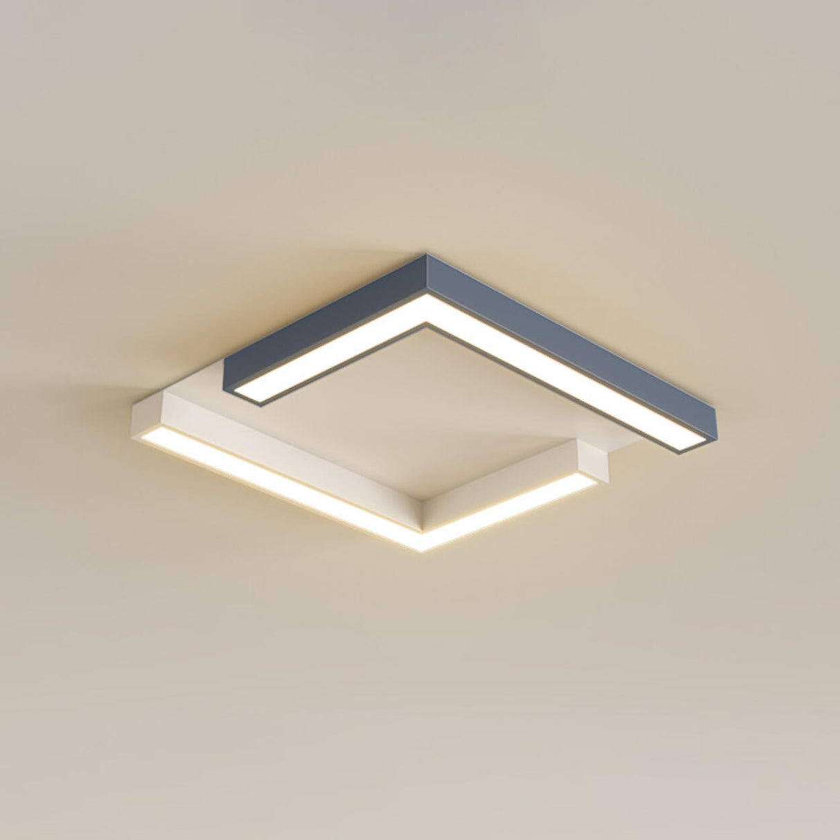 Bedroom Geometric Grey LED Flush Mount Ceiling Light Image - 10