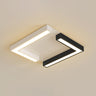 Bedroom Geometric Grey LED Flush Mount Ceiling Light Image - 6