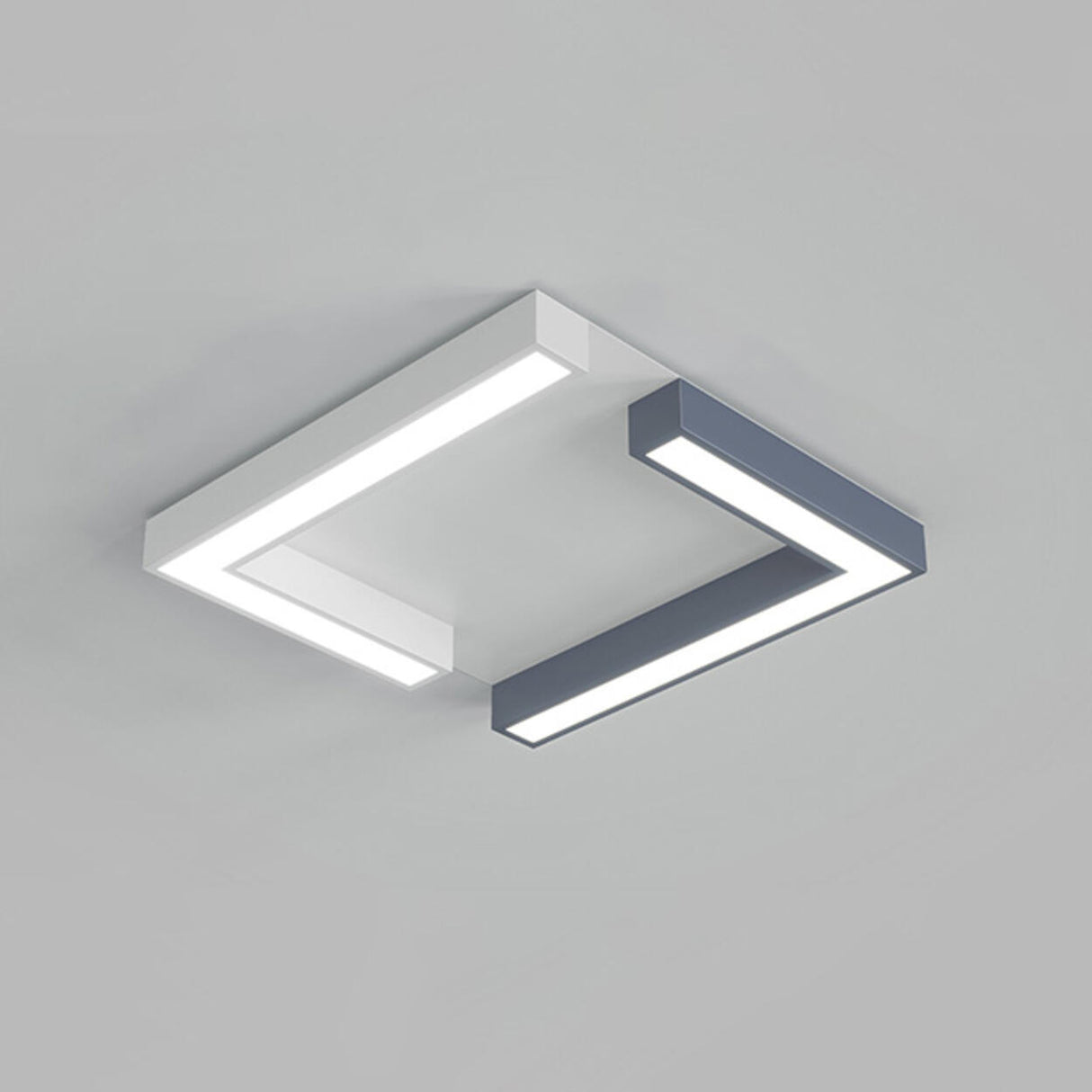 Bedroom Geometric Grey LED Flush Mount Ceiling Light Image - 9