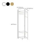 Bedroom Gold Alloy Compact Hooks Coat Rack with Shelves #size