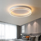 Bedroom Gold Circular LED Flush Mount Ceiling Light  Image - 1