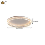 Bedroom Gold Circular LED Flush Mount Ceiling Light  Image - 17