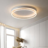 Bedroom Gold Circular LED Flush Mount Ceiling Light  Image - 4