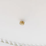 Bedroom Gold Crystal Drum Semi-Flush Mount Ceiling Lamp Image - 8