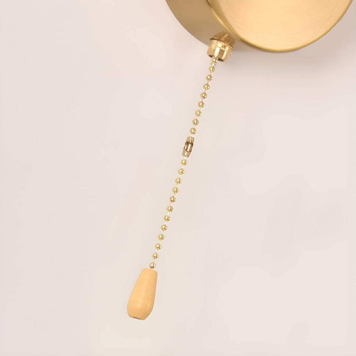 Bedroom Gold Dome Metal Wall Sconce with Pull Chain Image - 11