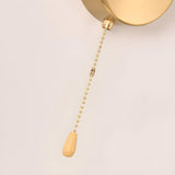 Bedroom Gold Dome Metal Wall Sconce with Pull Chain Image - 11