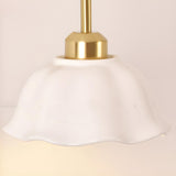 Bedroom Gold Dome Metal Wall Sconce with Pull Chain Image - 9