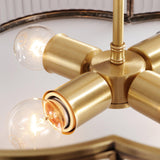 Bedroom Gold Flower Drum Flush Mount Ceiling Light Image - 21