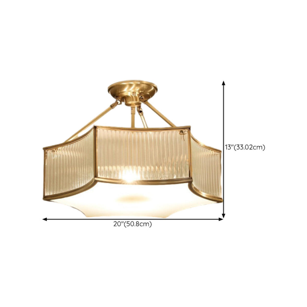 Bedroom Gold Flower Drum Flush Mount Ceiling Light Image - 27