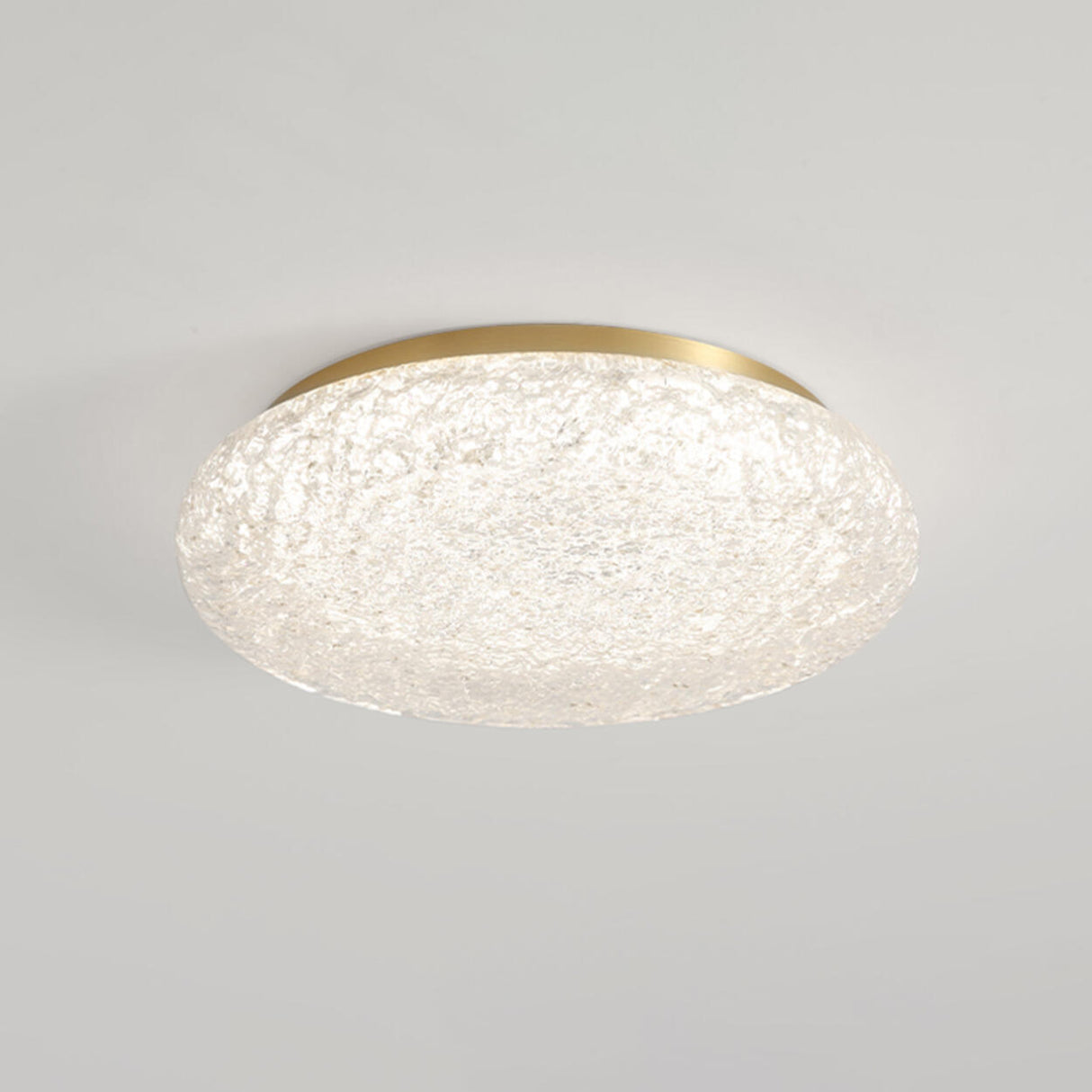 Bedroom Gold Resin Round Flush Mount Ceiling Light Image - 10