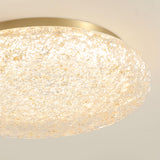 Bedroom Gold Resin Round Flush Mount Ceiling Light Image - 12