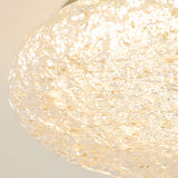 Bedroom Gold Resin Round Flush Mount Ceiling Light Image - 14