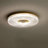 Bedroom Gold Round LED Flush Mount Ceiling Fixture Image - 27