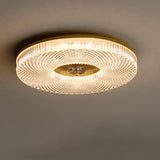 Bedroom Gold Round LED Flush Mount Ceiling Fixture Image - 29