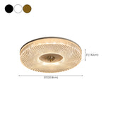 Bedroom Gold Round LED Flush Mount Ceiling Fixture Image - 33