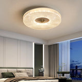 Bedroom Gold Round LED Flush Mount Ceiling Fixture Image - 4