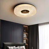 Bedroom Gold Round LED Flush Mount Ceiling Fixture Image - 6