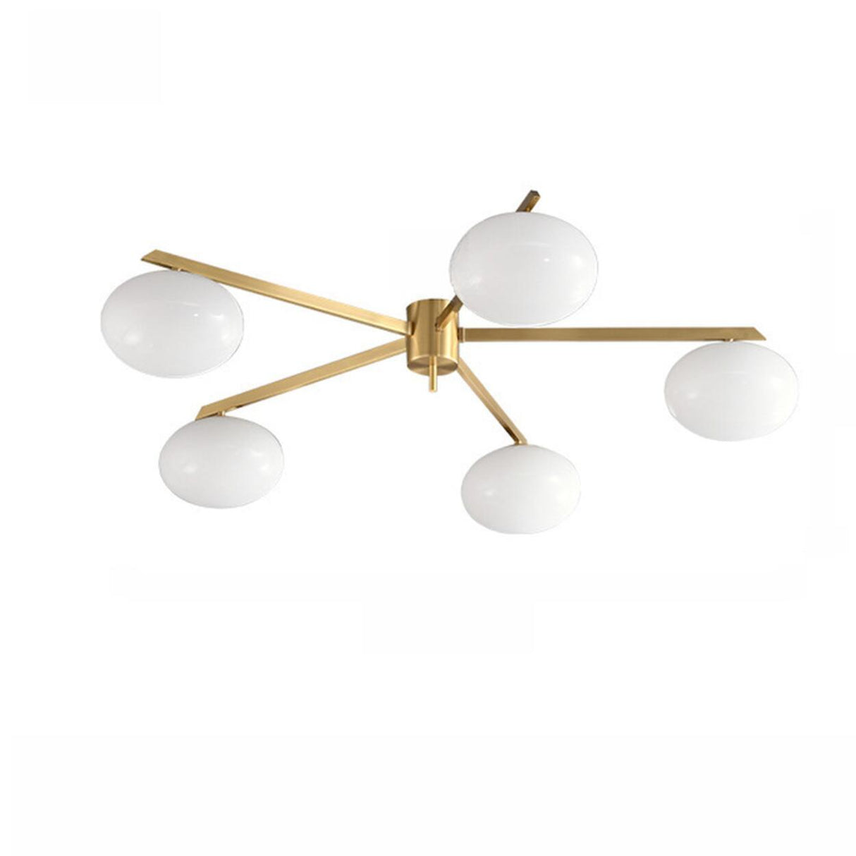 Bedroom Gold Sputnik Semi-Flush Mount Light 4-Light Image - 10