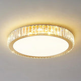 Bedroom Gold Square Crystal Flush Mount Ceiling Light Image - 10