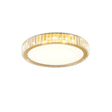 Bedroom Gold Square Crystal Flush Mount Ceiling Light Image - 9