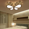 Bedroom Green Butterfly LED Flush Mount Ceiling Light Image - 5